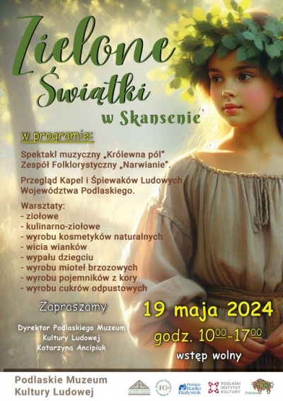 Dziewczynka z wiankiem na głowie